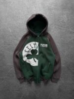 هودي رجالي - أخضر برسمة