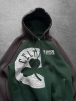 هودي رجالي - أخضر برسمة