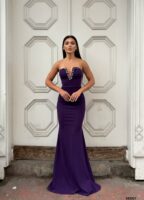 فستان سهرة طويل - بنفسجي